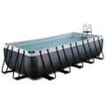 Miniatyrbild 1 av 11: EXIT Black Leather pool 540x250x122cm med filterpump - svart