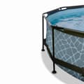 Miniatyrbillede 4 af 11: EXIT Stone pool ø244x76cm med filterpumpe og poolskærm - grå