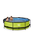 Miniatyrbild 8 av 9: EXIT Lime pool ø300x76cm med filterpump och solsegel - grön