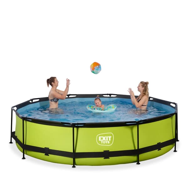 EXIT Lime pool ø360x76cm med filterpumpe - grøn