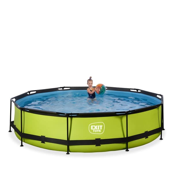EXIT Lime pool ø360x76cm med filterpumpe - grøn