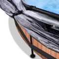 Miniatyrbild 5 av 11: EXIT Wood pool ø360x76cm med filterpump och tak - brun