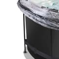 Miniatyrbild 5 av 11: EXIT Black Leather pool ø360x122cm med sandfilterpump och tak - svart