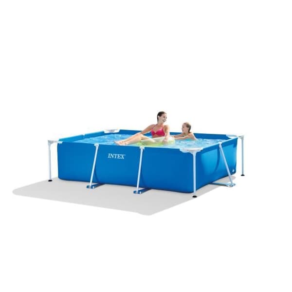 INTEX rörformad ovanjordspool - Metallram - 220 x 150 x 60 cm - Rektangulär - 28270NP