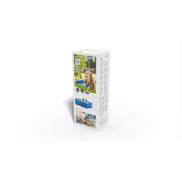 INTEX rörformad ovanjordspool - Metallram - 220 x 150 x 60 cm - Rektangulär - 28270NP