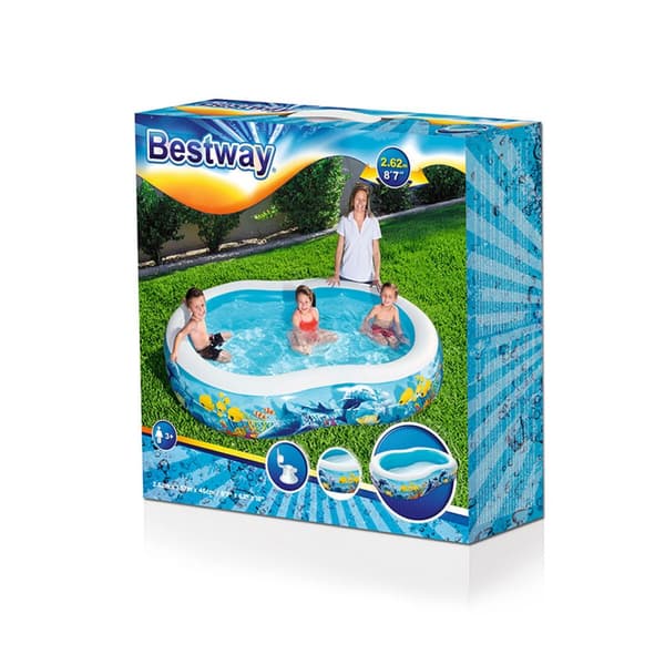 Puhallettava lasten kahluuallas Bestway Monivärinen 262 x 157 x 46 cm