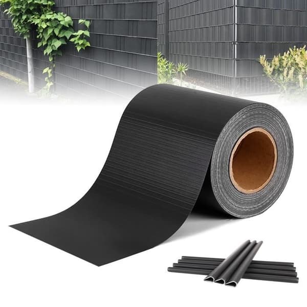 LARS360 35m x 19cm PVC-vindskärm Sekretessskärm Väderbeständig Palisad-rem Balkongstaket, kolfärg