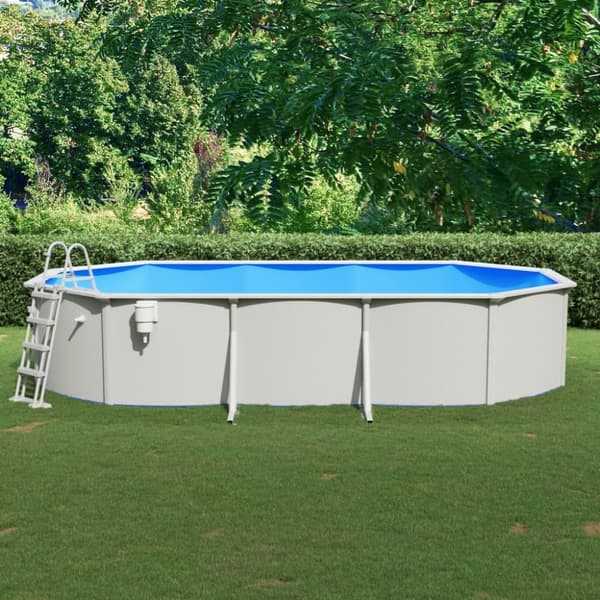 Pool med säkerhetsstege 610x360x120 cm