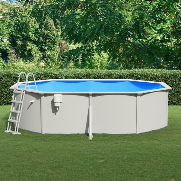 Pool med säkerhetsstege 490x360x120 cm