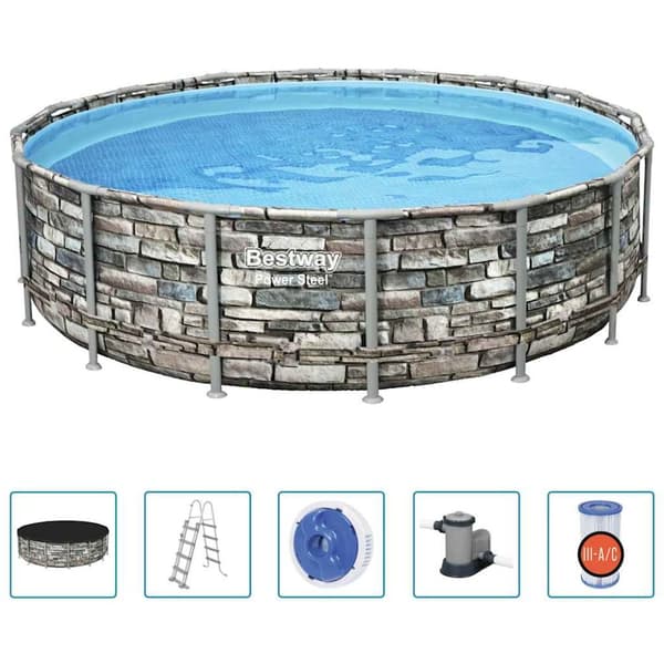 Bestway Pool med tillbehör Power steel 488x122 cm