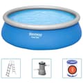 Miniatyrbild 2 av 2: Bestway Uppblåsbar pool med tillbehör Fast Set rund 457x122 cm