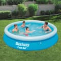 Miniatyrbild 1 av 2: Bestway Uppblåsbar pool Fast Set rund 366x76 cm 57273