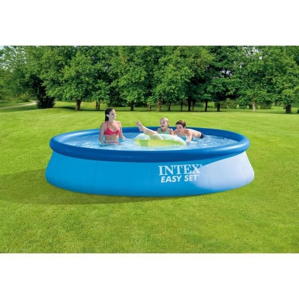 INTEX fristående poolkit över marken - Easy Set™ - 396 x 84 cm - Rund (levereras med pump och patron) - 28142NP