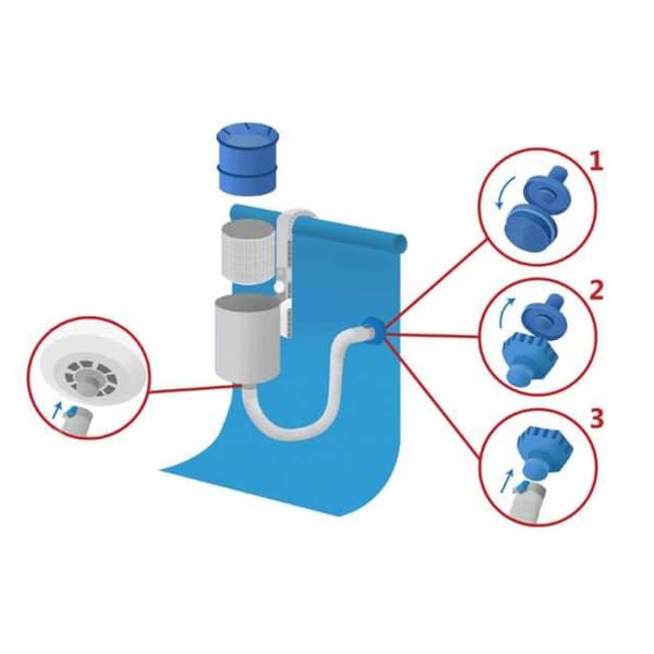Simbassängsfilter Intex Deluxe 28000 Sil