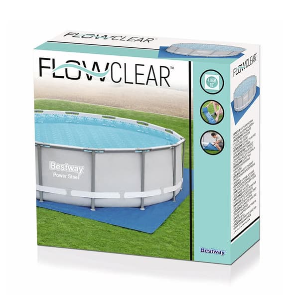 Bestway Poolbotten Skydd 488x488 cm Trädgård 58003
