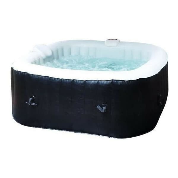 Inflatable Spa Sunspa Firkantet Sort 4 personer (155 x 155 x 65 cm)