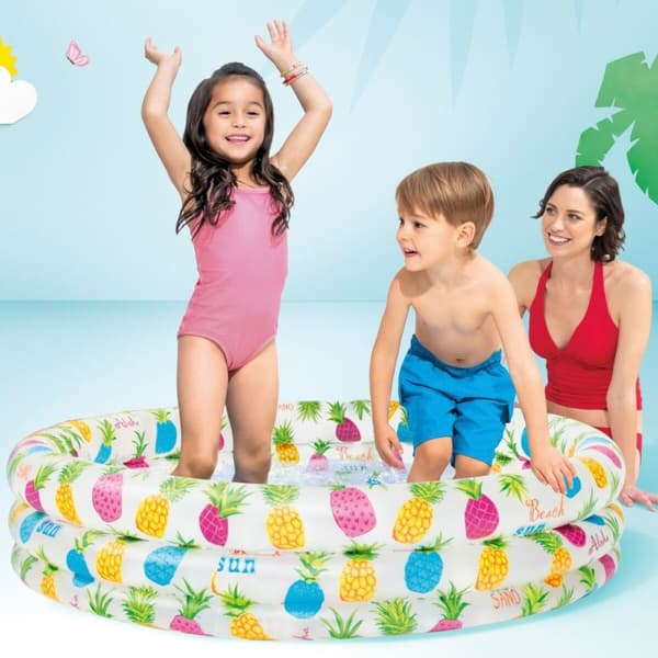 Oppustelig Pool til Børn Intex Ananas Ringe 248 L 132 x 28 x 132 cm (12 enheder)
