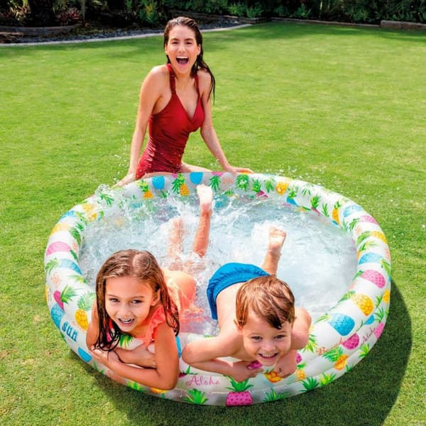 Oppustelig Pool til Børn Intex Ananas Ringe 248 L 132 x 28 x 132 cm (12 enheder)