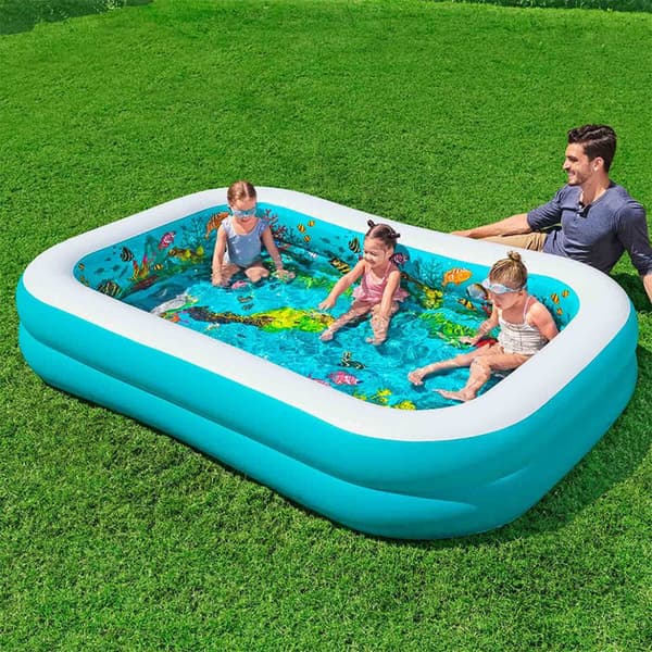 Oppustelig Pool til Børn Bestway 3D Multifarvet 262 x 175 x 51 cm 2 personer