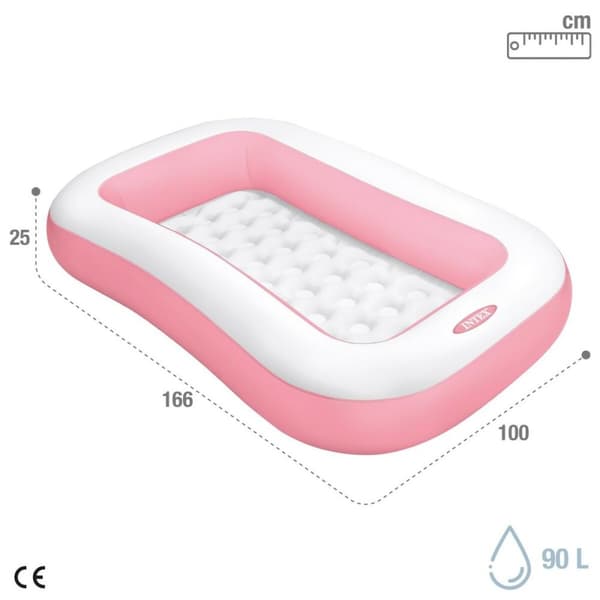 Puhallettava lasten kahluuallas Intex Saari 90 L 167 x 26 x 101 cm Valkoinen Pinkki (6 osaa)
