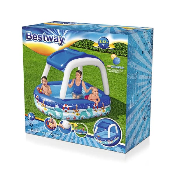 Puhallettava lasten kahluuallas Bestway Monivärinen 213 x 155 x 132 cm 175 x 262 x 51 cm Laiva