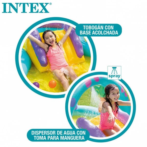 Puhallettava lasten kahluuallas Intex Dinosaurukset Leikkiteline 302 x 112 x 229 cm 280 L