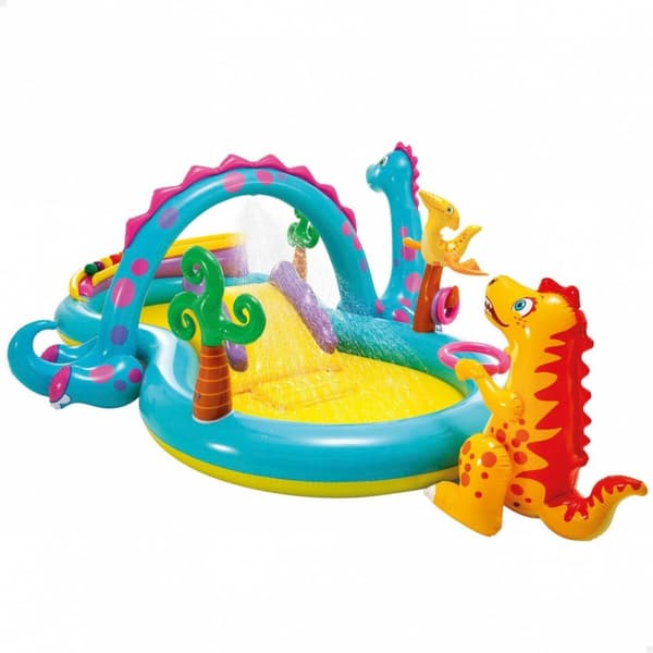Puhallettava lasten kahluuallas Intex Dinosaurukset Leikkiteline 302 x 112 x 229 cm 280 L