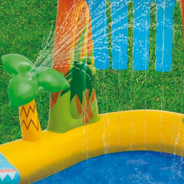 Puhallettava lasten kahluuallas Intex Leikkiteline Dinosaurukset 272 L 249 x 109 x 191 cm (2 osaa)
