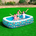 Miniatyrbild 8 av 11: Bestway Uppblåsbar Pool 3 Kammare Floral 305x183x56 cm +6 År Trädgård 54121