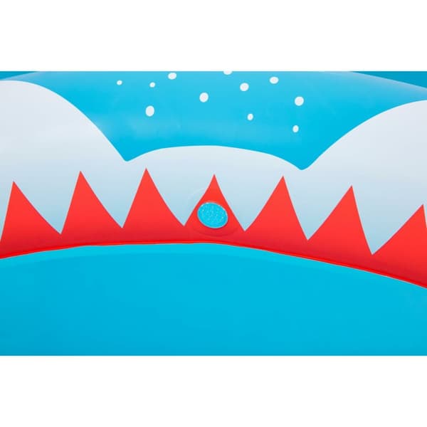 Bestway Uppblåsbar Barnpool 2 Ringar Haj Sprinkler 163x127x92 cm +2 År Trädgård 53157