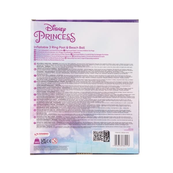 Disney Princess 3 Ringe Pool Ariel + Beach Ball Blå/Pink