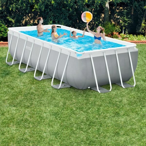 Basseng Avtagbart Intex Prism Frame 10.874 l Grå 488 x 244 x 107 cm