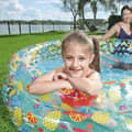 Miniatyrbild 5 av 11: Bestway Uppblåsbar Pool 3 Ringar Transparent Tropisk 170x53 cm +6 År Trädgård 51048
