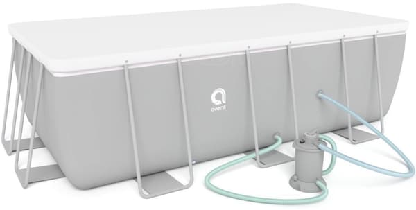 Avenli 400x207x122 cm Rektangulär Poolset med Pump för Trädgårdsentusiaster