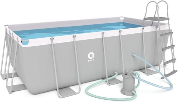 Avenli 400x207x122 cm Rektangulär Poolset med Pump för Trädgårdsentusiaster