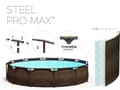 Miniatyrbild 2 av 5: Prisvärd pool ovan mark med rattanlook, filterpump & tillbehör, 549cm diameter
