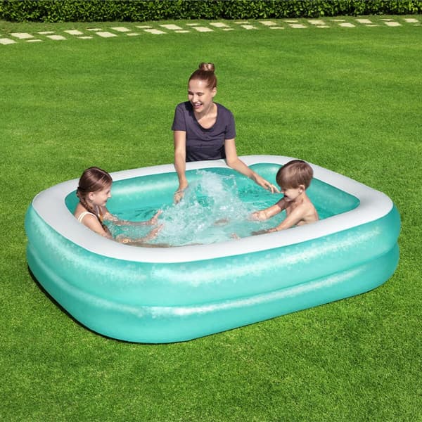 Oppustelig Pool til Børn Bestway Multifarvet 201 x 150 x 51 cm