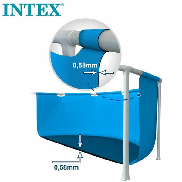 Pool Aftageligt Intex 8.418 l Rektangulær 400 x 200 x 122 cm