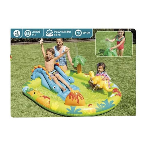 Puhallettava lasten kahluuallas Intex 143 L 191 x 152 x 58 cm Dinosaurukset (191 x 152 x 58 cm)