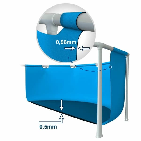 flyttbar pool Intex 220 x 150 x 60 cm Rosa 1662 L