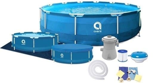 Avenli 366cm Rund Overjordisk Pool Sæt med Pumpe - Overkommelig Sommerunderholdning