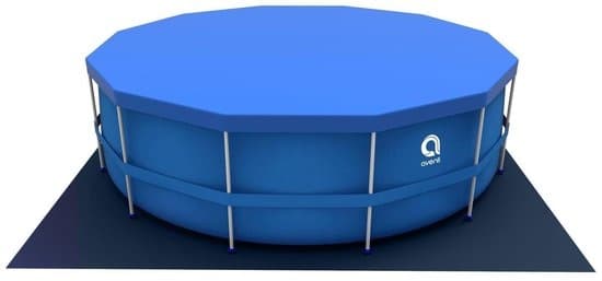 Avenli 305cm Rund Overjordisk Pool Sæt med Pumpe, 4383L Kapacitet, 3-lags PVC, Blå
