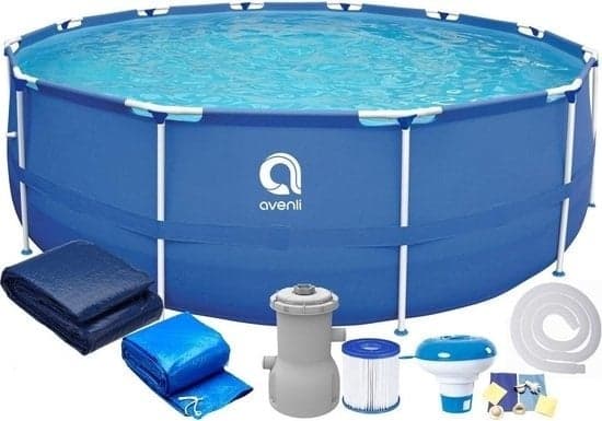 Avenli 305 cm Familie Oppustelig Pool Sæt med Pumpe, Ideel til Børn & Sommerfest