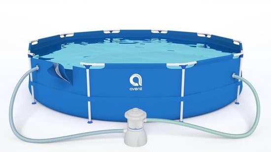 Avenli 450x122 cm Familjestorlek Uppblåsbar Poolset med Pump, Stege & Tillbehör