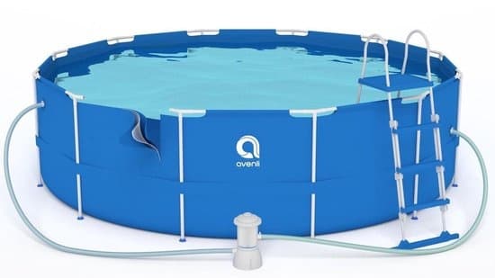 Avenli 450x122 cm Familjestorlek Uppblåsbar Poolset med Pump, Stege & Tillbehör