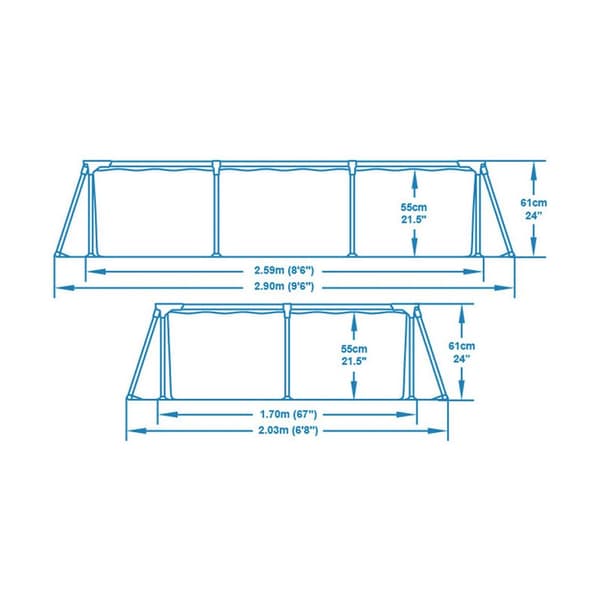 Bollhav Bestway Steel Pro 56403b (259 x 170 x 61 cm)