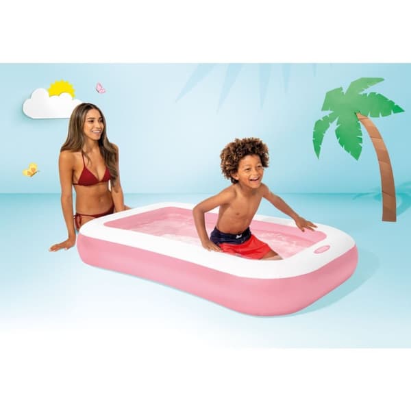 Intex 58423NP Wet Set Collection suorakaiteen muotoinen uima-allas 166x100x25 cm vaaleanpunainen/valkoinen