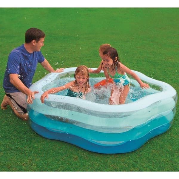 Intex 56495NP oppustelig pool 185x180x53 cm Blå/Hvid