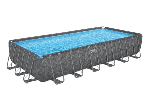 Bestway APX 365, 30045 l, Innrammet basseng, Barn og voksne, Stige, Grå, 158,4 kg