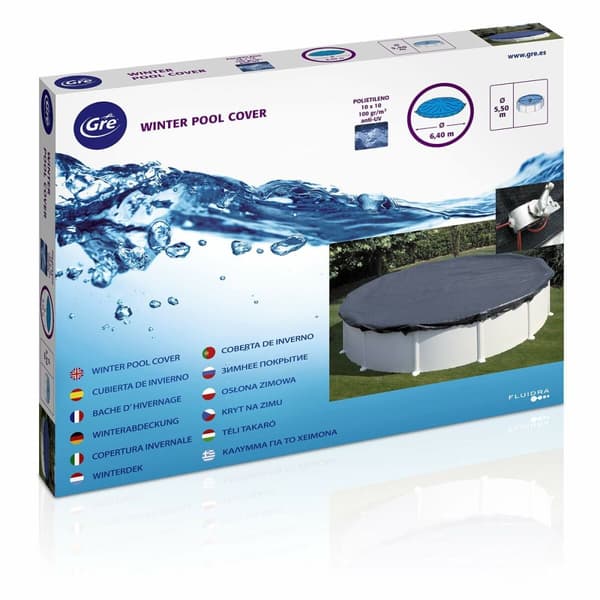 Swimmingpool Cover Gre CIPR451 Ø 460 cm Sort
